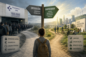 opositar o emprender